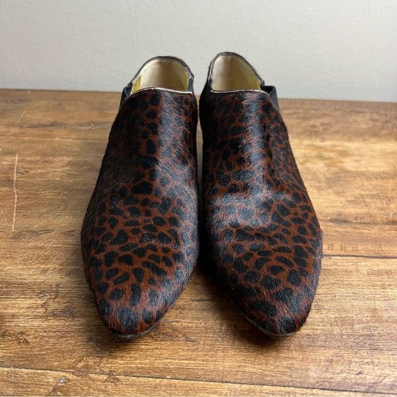 Walter Steiger booties Womens Animal Printed fur Hair Pointed Toe Brown 8.5B - Picture 2 of 11